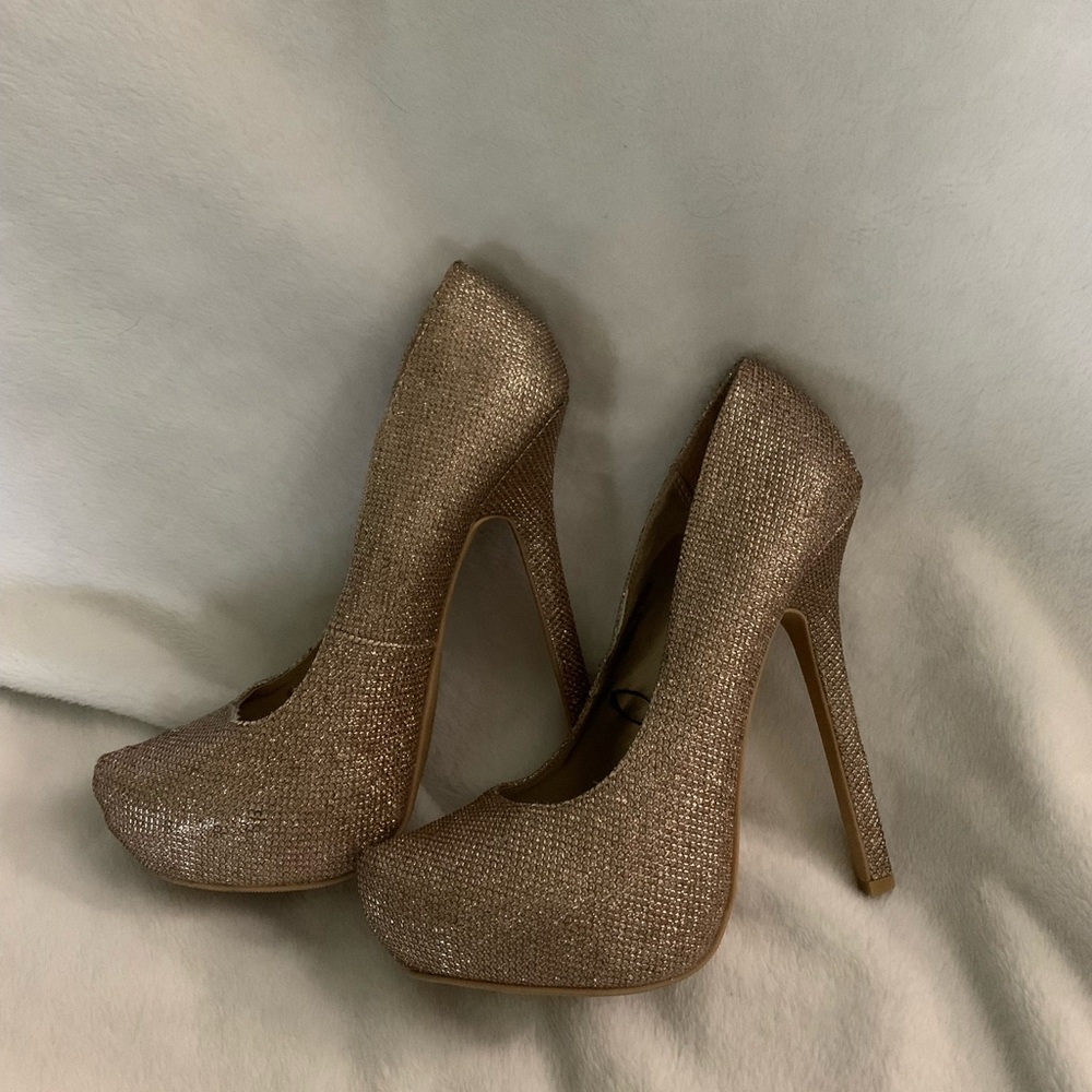 Gold Sparkle Heels